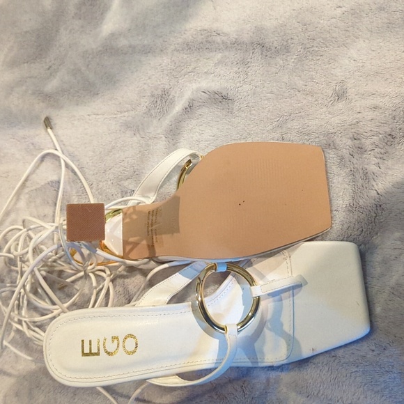 Ego White Wrap Around Heels - Picture 2 of 3